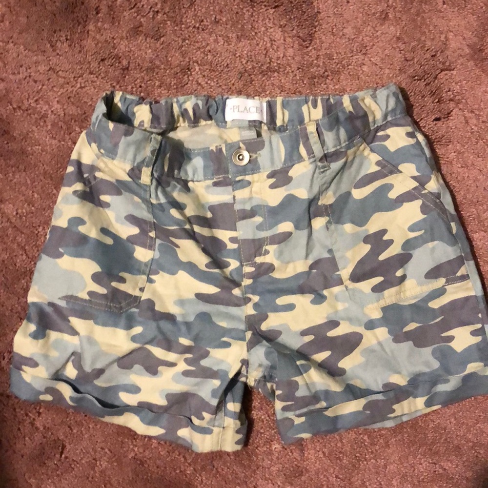 Girls’ Cotton/Modal Blend Camo Shorts